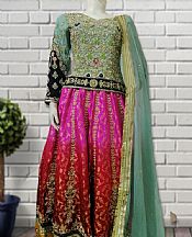Green/Red Chiffon Suit- Pakistani Wedding Dress