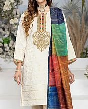 Off-white Jacquard Suit- Pakistani Chiffon Dress