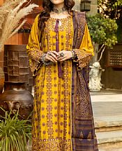 Golden Yellow Cotton Silk Suit- Pakistani Winter Dress
