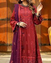 Scarlet Cotton Silk Suit- Pakistani Winter Dress