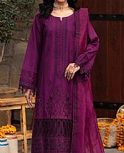 Mohagni Purple Lawn Suit- Pakistani Lawn Dress