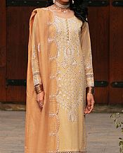 Mohagni Sand Gold Lawn Suit- Pakistani Designer Lawn Suits