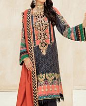 Charcoal Raw Silk Suit- Pakistani Chiffon Dress