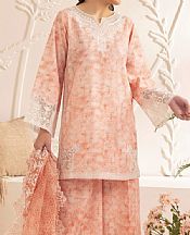 Mohagni Peach Lawn Suit- Pakistani Lawn Dress