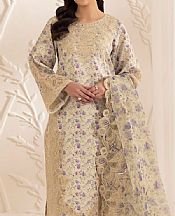 Mohagni Off White Lawn Suit- Pakistani Lawn Dress