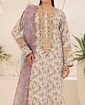 Mohagni Cream Lawn Suit- Pakistani Lawn Dress