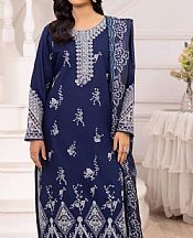 Mohagni Navy Blue Lawn Suit- Pakistani Designer Lawn Suits