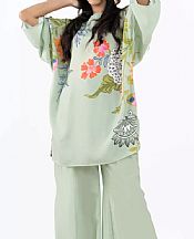 Mor To Go Green Multi Floral- Pakistani Chiffon Dress