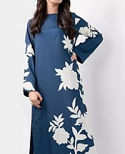 Mor To Go Long Navy Floral- Pakistani Designer Chiffon Suit