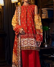 Red Khaddar Suit