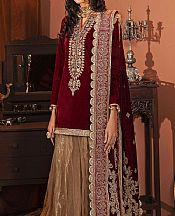 Maroon Velvet Suit- Pakistani Winter Dress