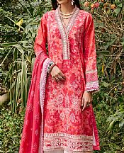 Motifz Brick Red Lawn Suit- Pakistani Designer Lawn Suits