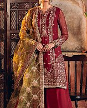 Motifz Crimson Crinkle Chiffon Suit- Pakistani Chiffon Dress