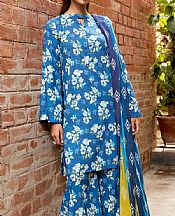 Motifz Cornflower Blue Cambric Suit- Pakistani Winter Dress