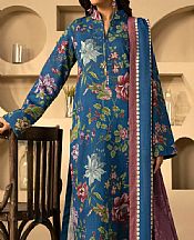 Motifz Denim Blue Khaddar Suit- Pakistani Winter Dress