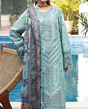 Light Turquoise Lawn Suit