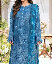 Motifz Denim Blue Lawn Suit- Pakistani Designer Lawn Suits