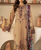 Motifz Beige Lawn Suit- Pakistani Lawn Dress