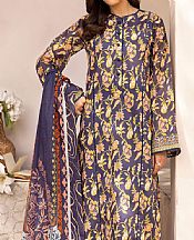 Motifz Navy Blue Lawn Suit- Pakistani Designer Lawn Suits