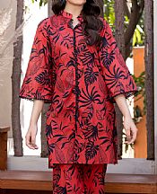 Red/Black Lawn Suit (2 Pcs)