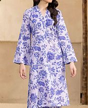 White/Blue Lawn Suit (2 Pcs)