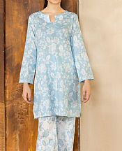 Cadet Blue Lawn Suit (2 Pcs)