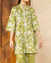 White/Green Lawn Suit (2 Pcs)