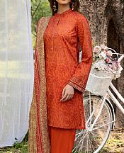 Motifz Orange Lawn Suit- Pakistani Lawn Dress