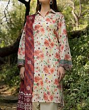 Motifz Cream/Rust Lawn Suit- Pakistani Lawn Dress