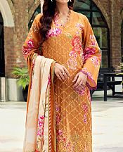 Orange Lawn Suit