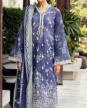 Motifz Denim Blue Lawn Suit- Pakistani Lawn Dress