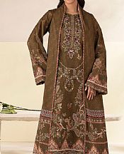 Motifz Olive Green Linen Suit- Pakistani Winter Dress