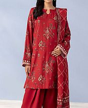 Motifz Scarlet Khaddar Suit- Pakistani Winter Dress