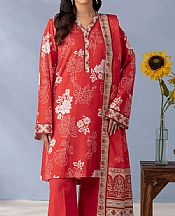 Motifz Flame Red Khaddar Suit- Pakistani Winter Dress
