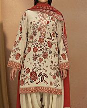 Motifz Cream Khaddar Suit- Pakistani Winter Dress