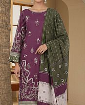 Motifz Plum Khaddar Suit- Pakistani Winter Clothing