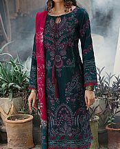 Teal Cotton Satin Suit- Pakistani Winter Clothing