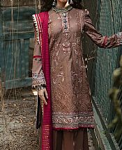 Magenta/Brown Cotton Satin Suit- Pakistani Winter Dress