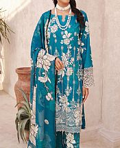 Motifz Peacock Blue Lawn Suit- Pakistani Designer Lawn Suits