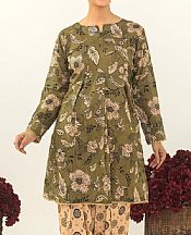 Motifz Olive Lawn Suit (2 pcs)- Pakistani Designer Lawn Suits