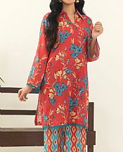 Motifz Faded Red Lawn Suit (2 pcs)- Pakistani Lawn Dress