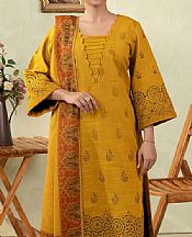 Motifz Mustard Khaddar Suit- Pakistani Winter Dress