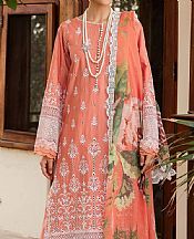 Motifz Dark Peach Lawn Suit- Pakistani Lawn Dress