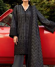 Motifz Charcoal Grey/Black Khaddar Suit- Pakistani Winter Dress