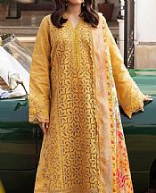 Motifz Sand Gold Lawn Suit- Pakistani Designer Lawn Suits