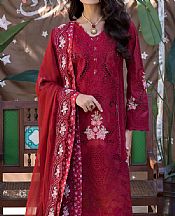 Motifz Wine Red Lawn Suit- Pakistani Designer Lawn Suits