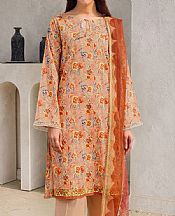 Motifz Dark Peach Lawn Suit