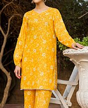 Motifz Mustard Yellow Lawn Suit (2 pcs)- Pakistani Lawn Dress