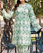 Motifz White/Green Lawn Suit (2 pcs)- Pakistani Lawn Dress