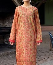 Motifz Sand Gold/Apple Blossom Lawn Suit (2 pcs)- Pakistani Lawn Dress
